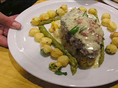 Creamy quinoa-topped llama steak from restaurante José Balcarce, Salta, Argentina