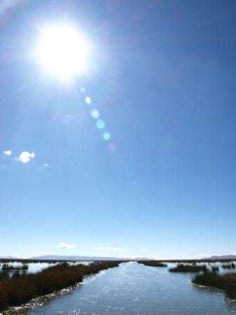 The Sun Shines Over Peru's Glorious Lake Titicaca. Photograph: Matthew Barker 2009