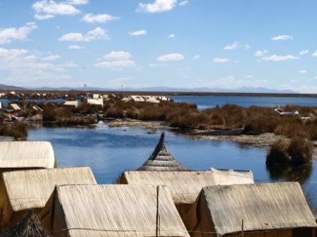 The Floating Islands of Uros on Peru's Lake Titicaca. Photograph: Matthew Barker 2010