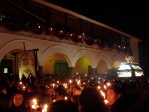 Semana Santa lafl blog Friday night procession in the main square.