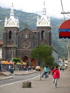 The mystical Basilica Nuestra Senora del Rosario de Santa Agua Basilica Picture, Baños Travel, Ecuador Travel, Peru For Less